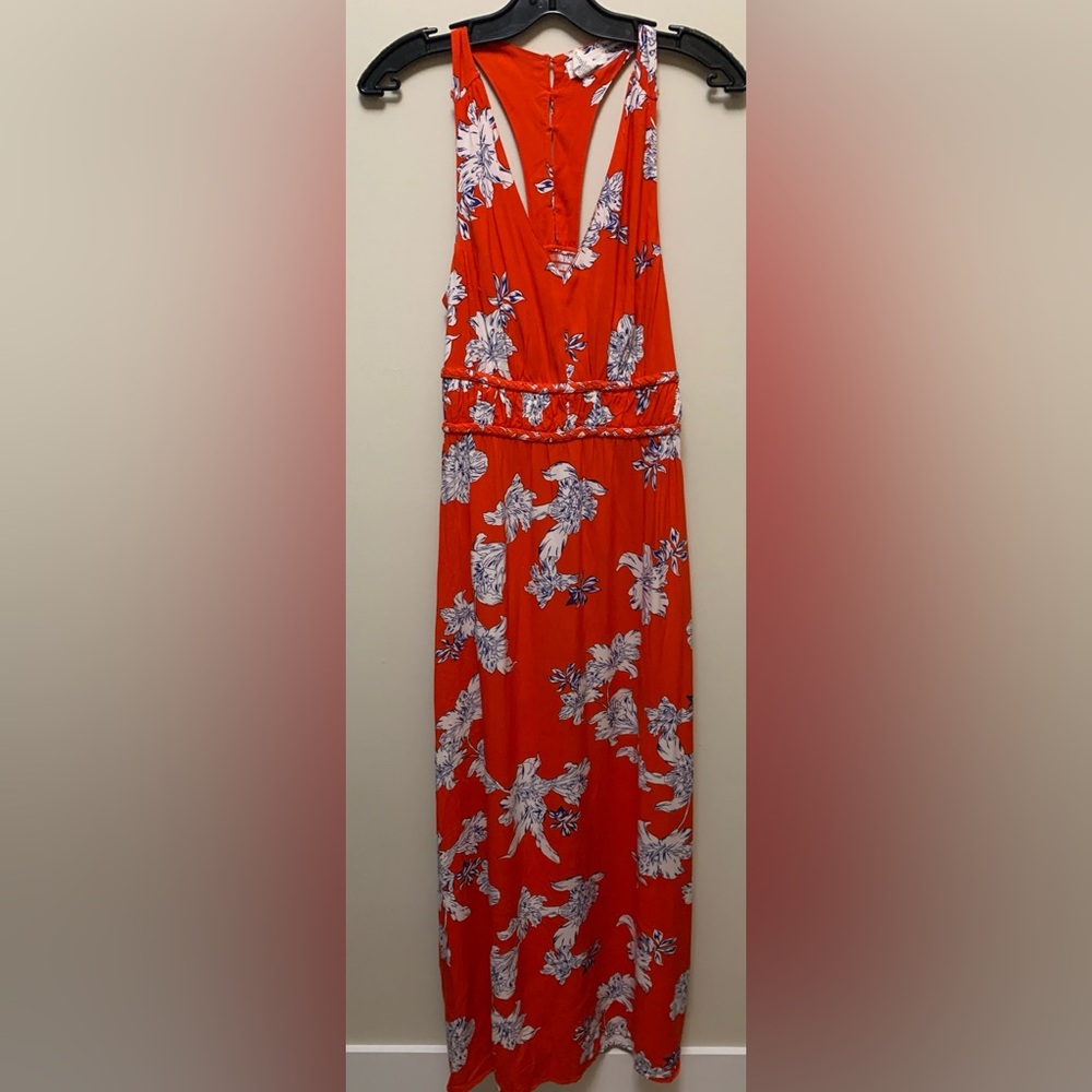 Japna Red Floral Maxi Dress